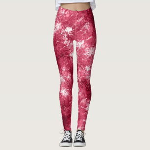 Legging Articulação legal de abertura de pintura magenta A