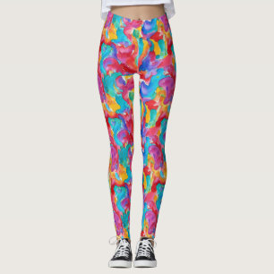 Legging Articulado Colorido Arco-Íris Aquarela Pinta Pince