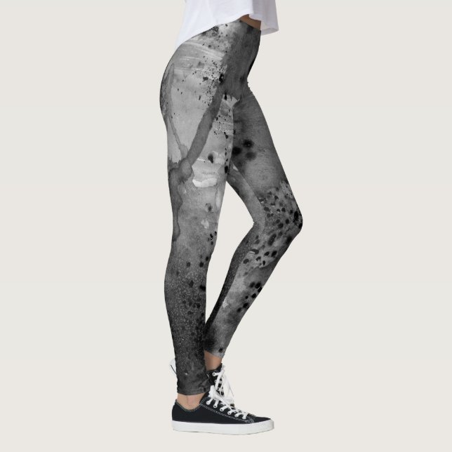 Legging Artistic Abstract Psychedelic Color Burst Opaque (Direita)