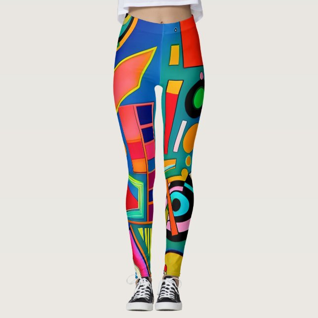 Legging Artsy Artsy Geométrico de Forma Brilhante Artsy (Frente)