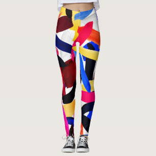 Legging Artsy Vibrant Arte Colorida de Explosão