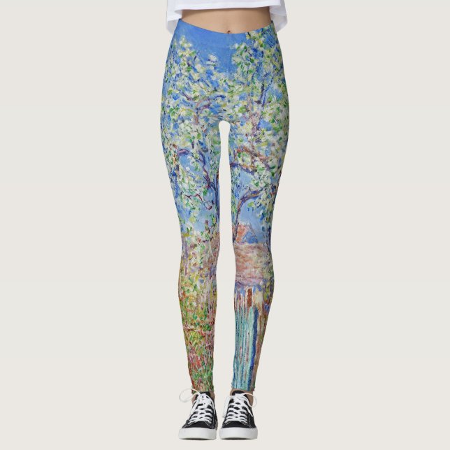 Legging Árvore da pera na Flor - Claude Monet (Frente)