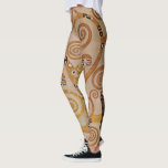 Legging Árvore da vida de Gustav Klimt, Stylized Art Nouve<br><div class="desc">Tree of Life (1905-1911), por Gustav Klimt. A Árvore da Vida é uma pintura antiga de Art Nouveau que apresenta a árvore do conhecimento que põe em causa o pássaro negro da presa, símbolo da morte. O ciclo de vida normal, tal como foi entendido por Freud e Klimt. O Stoclet...</div>