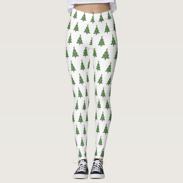 Legging Árvore de Natal Adorável (Frente)