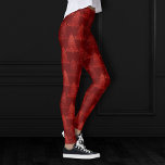 Legging Árvore de Natal Clássica | Vermelho De Crimson Ric<br><div class="desc">Esta é a estação para a alegre arte vestida! Um traje moderno, escuro e com padrão de estilo moderno. Esta design festiva divertida apresenta árvores de Natal cintilantes e caprichosas com uma pintura frisada melhorada com brilho metálico falso juntamente com um fundo sólido de baixo perfil correspondente. Para outras cores...</div>