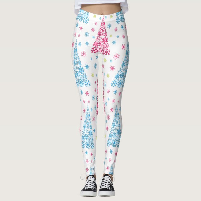 Legging Árvore de Natal moderna e elegante (Frente)