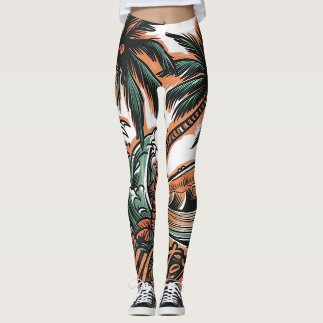 Legging árvore de praia (Frente)