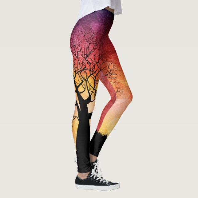 Legging Árvore do por do sol da vida (Direita)