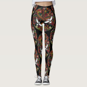 Legging árvore do preto da vida