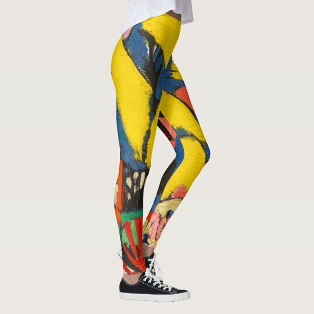 Legging Árvores de Arte Moderna Abstrato feminina (Direita)