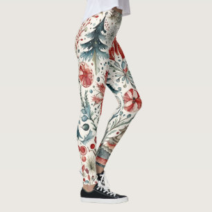 Legging Árvores de férias de inverno design