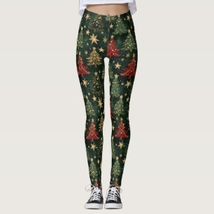 Legging Árvores de Natal e Estrelas Reluzentes (1)