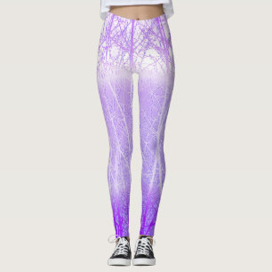 Legging Árvores Nebulosas Congeladas em Lilás Lavanda