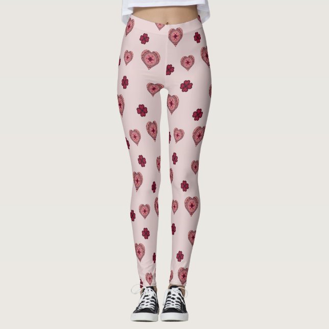 Legging As camadas das coxas do coração (Frente)