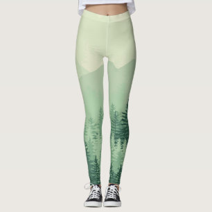 Legging As caneleiras chiques das mulheres verdes modernas