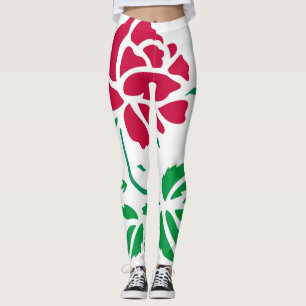Legging As caneleiras das mulheres da rosa vermelha