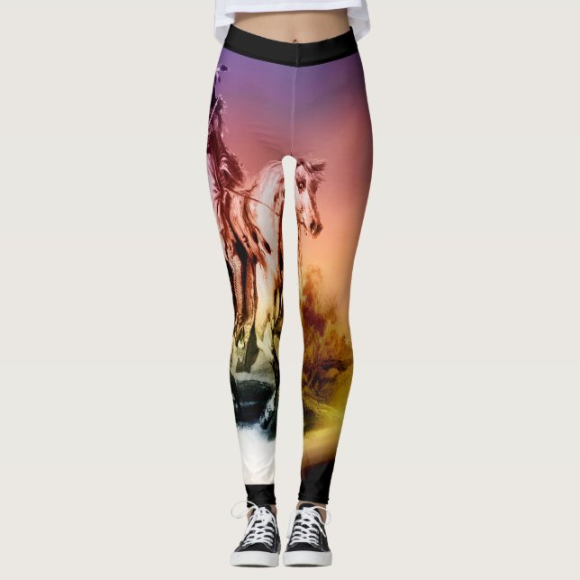 Legging As caneleiras das mulheres do nativo americano (Frente)