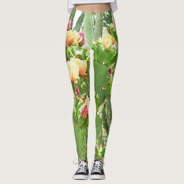 Legging As caneleiras das mulheres - flores da pera