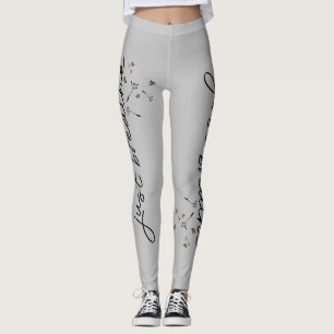 Legging As cinzas Respiram O Ioga Inspiracional Dandelion