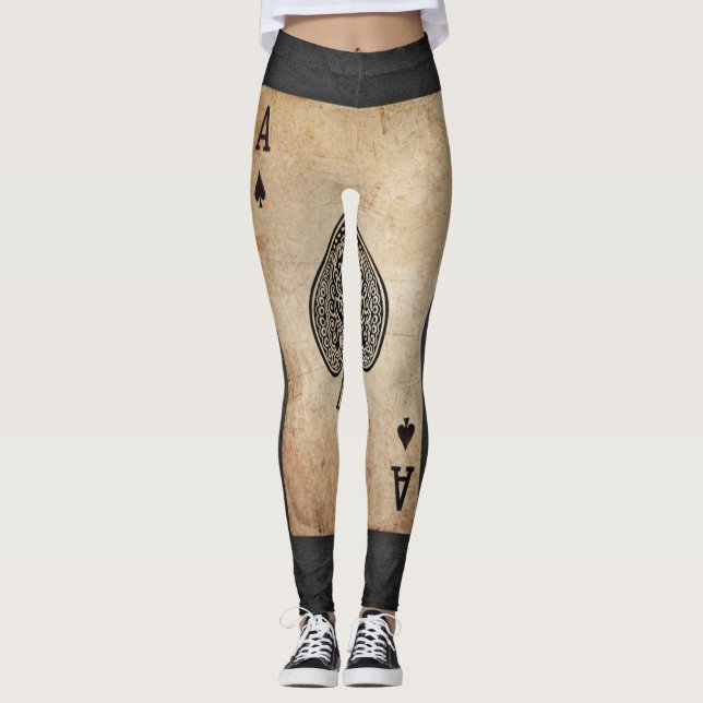 Legging Ás de travesseiro decorativo de espadas (Frente)