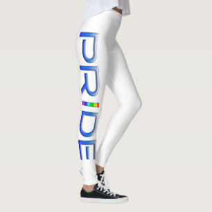 Legging As letras metálicas da palavra orgulho de Slippery