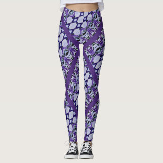 Legging As listras de Chrissy no roxo