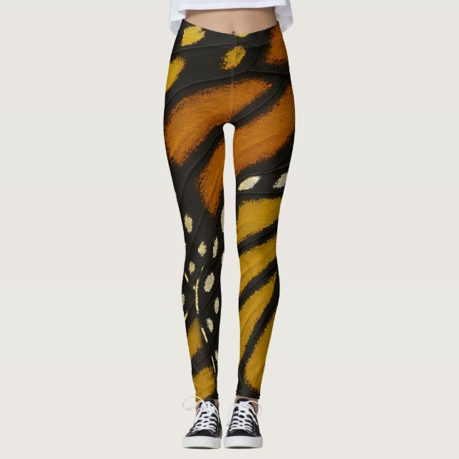 Legging Asa de Borboleta Monarca Laranja e Amarela Maripos (Frente)