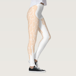 Legging Asas bege elegantes do anjo