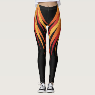Legging Asas de Fogo do Dragão Dourado Torno Completo