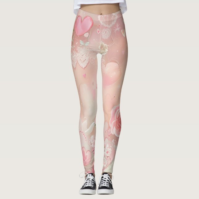 Legging Asas de Papel e Rosas (Frente)