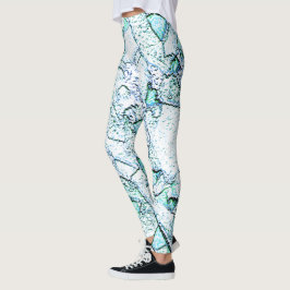 Legging Áspero como rocha, num de ciano e menta