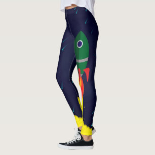 Legging Astronauta da astronauta da espaçonave do foguete