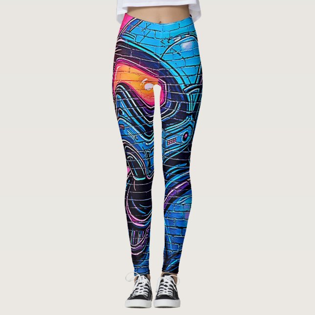 Legging Astronauta Neon Cyberpunk (Frente)