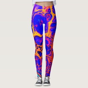 Legging Ateie fogo a caneleiras, caneleiras azuis,