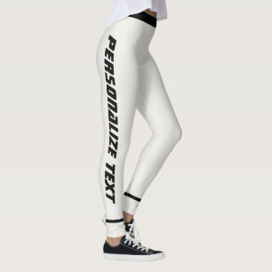 Legging Athleisure Listrado Preto Neutro Fofo Personalizad
