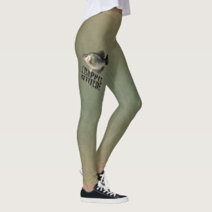 Legging Atitude de Crappie Engraçado de Pesca