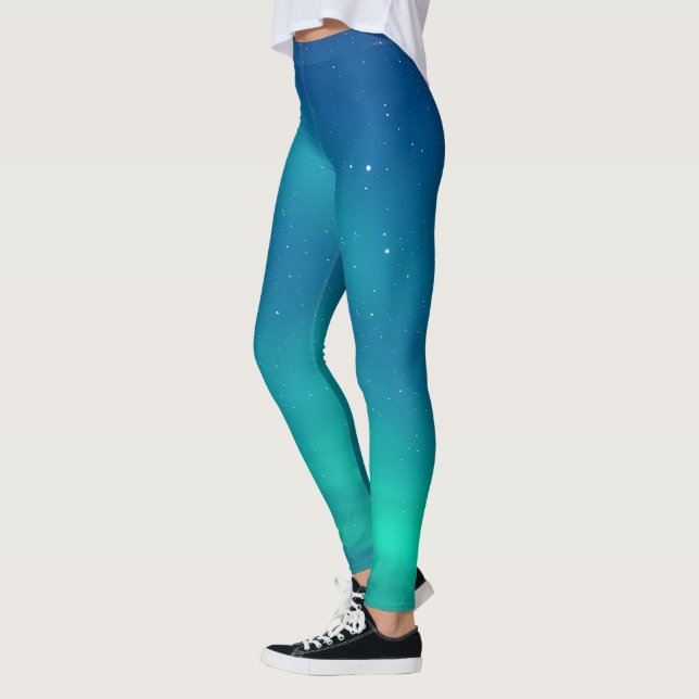 Legging Aurora boreal inspirada - caneleiras (Esquerda)
