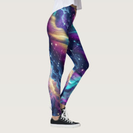Legging Aurora Galáxia Nebulosa Padrão Sonho