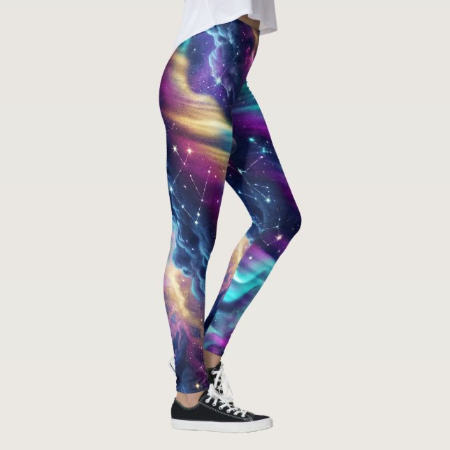 Legging Aurora Galáxia Nebulosa Padrão Sonho (Direita)