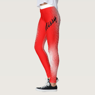 Legging Ausência em texto grande com padrão de ponto na