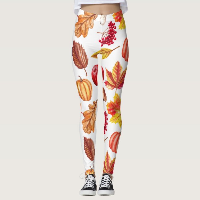 Legging Autumn Botanic Seamless: Elegância Floral. (Frente)