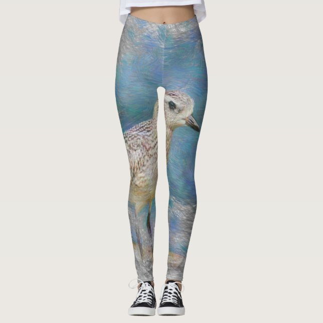 Legging ave pequena de animal artístico (Frente)