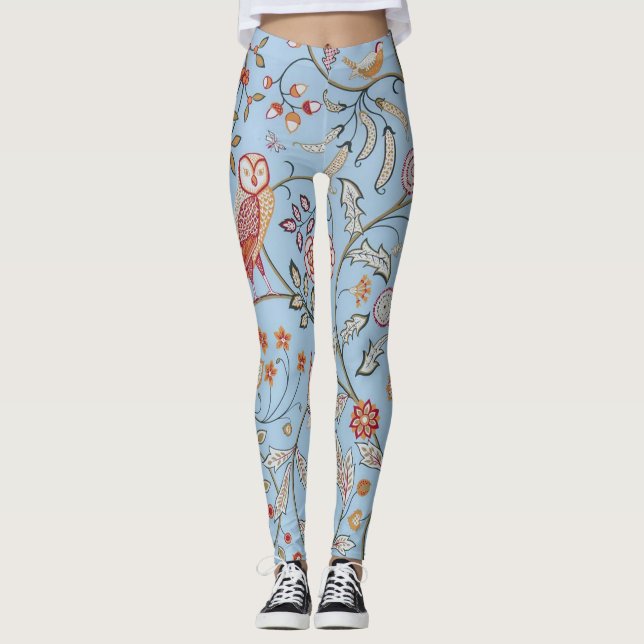 Legging Aves e Flores, William Morris (Frente)