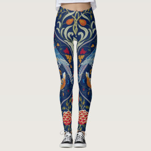 Legging Aves e Flores, William Morris