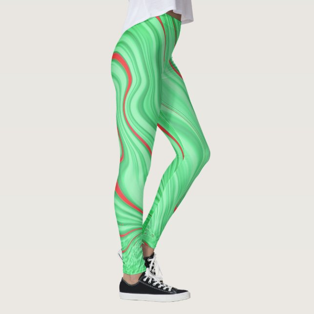 Legging Avocado creme com derrame curvo de vermelho ou cor (Direita)
