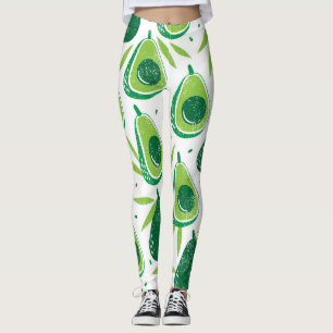 Legging Avocado, selo texturizado, padrão perfeito.