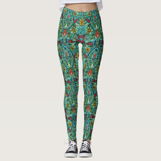 Legging aziza turquoise (Frente)