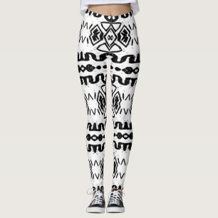 Legging Aztec Étnico, Padrão De Vintage Striped.
