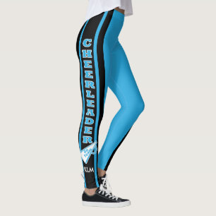 Legging Azuis bebés do cheerleader do monograma