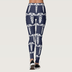 Legging Azuis marinhos médicos de nutrição do na moda d